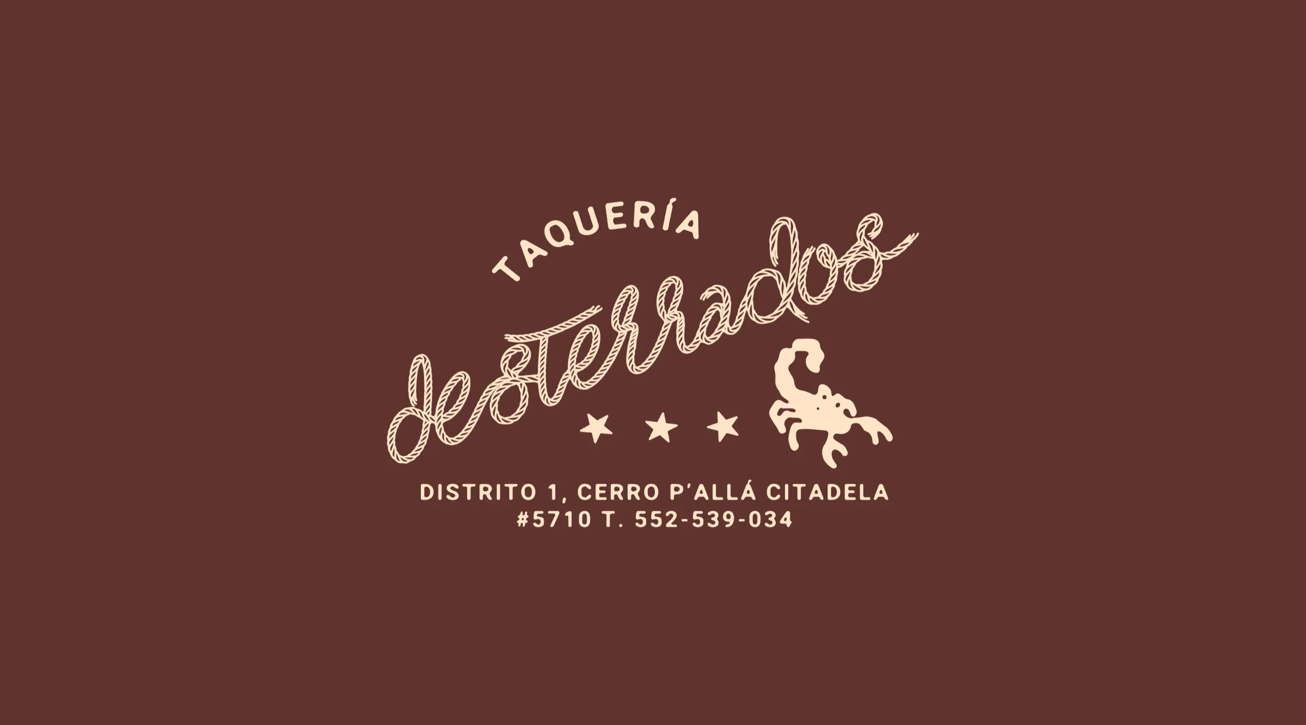 Desterrados taquería identity